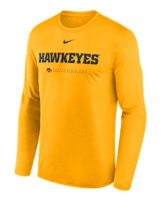 Мужская футболка Iowa Courtside Basketball Shootaround Legend Nike Dri-FIT College Long-Sleeve для баскетбола