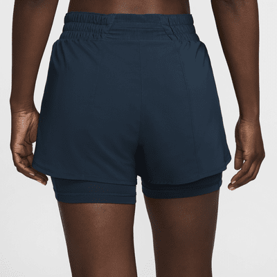 Shorts 2 en 1 Dri-FIT de tiro alto de 8 cm para mujer Nike One