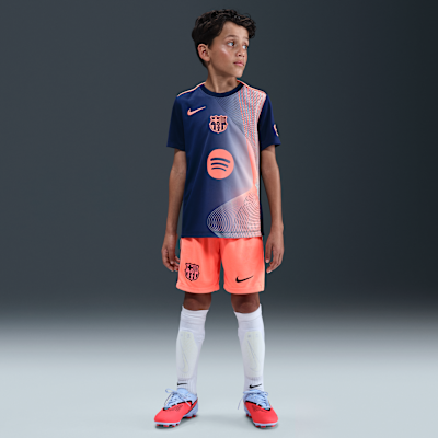 FC Barcelona Academy Pro Üçüncü Nike Dri-FIT Maç Öncesi Genç Çocuk Futbol Üstü