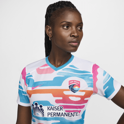 Jersey Nike Dri-FIT de la NWSL replica del San Diego Wave FC local 2024 Stadium para mujer