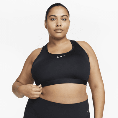 Nike Swoosh-sports-bh med medium støtte til kvinder (plus size)