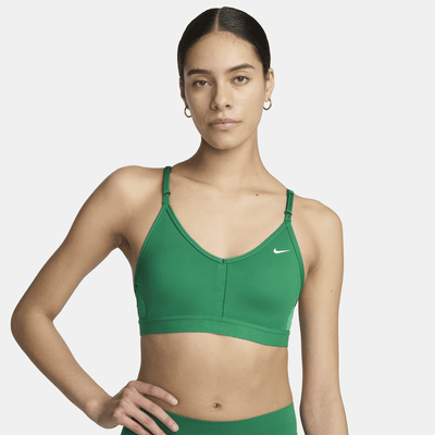 Bra deportivo acolchado de baja sujeción con cuello en V para mujer Nike Indy