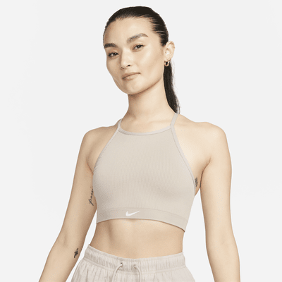 Bra deportivo sin almohadilla de baja sujeción para mujer Nike Indy Seamless Ribbed