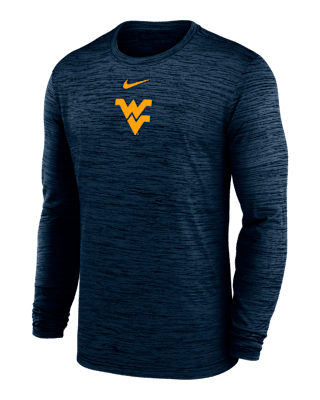 Мужская футболка West Virginia Sideline Velocity Nike Dri-FIT College Long-Sleeve