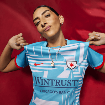 Jersey Nike Dri-FIT de la NWSL tipo réplica para mujer Chicago Red Stars 2024 Stadium Primary