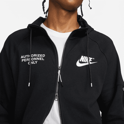 Nike Sportswear Sudadera con gorro de tejido Fleece de cierre completo para hombre