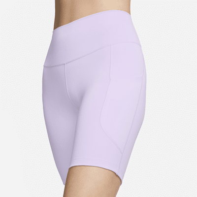 Shorts de ciclismo con bolsillos de tiro alto de 20 cm para mujer Nike One