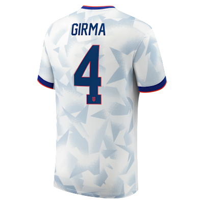 Jersey de futbol Nike Dri-FIT de la selección de futbol femenino de Estados Unidos local 2025 Stadium Naomi Girma para niños talla grande
