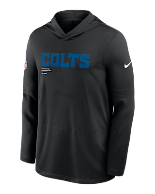 Мужские  Indianapolis Colts Pure Fury Sideline Nike Dri-FIT NFL Long-Sleeve Hooded Top