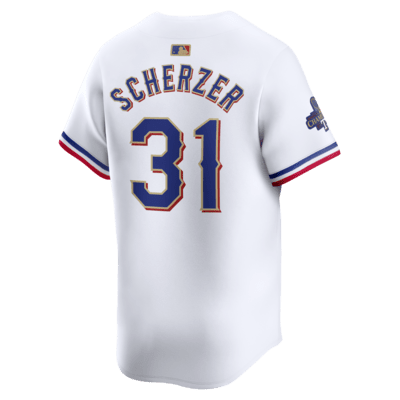 Jersey Nike Dri-FIT ADV de la MLB Limited para hombre Max Scherzer Texas Rangers 2023 World Series Champions Gold