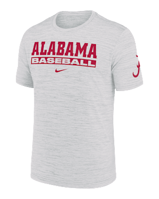 Мужская футболка Alabama Crimson Tide Velocity Baseball Wordmark Stack Nike Dri-FIT College