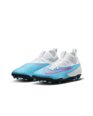Nike Zoom Mercurial Superfly 9 Elite Firm Ground Cleats - White, Blue, Pink  u0026 Black | Evangelista Sports