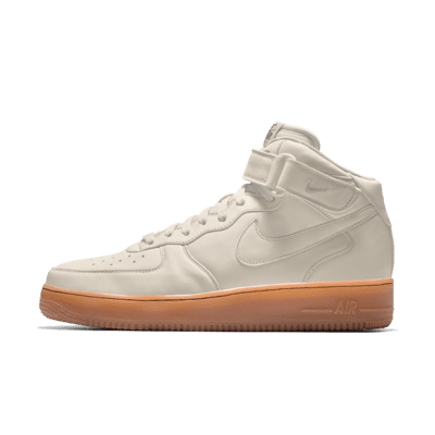 фото Кроссовки с индивидуальным дизайном nike air force 1 mid by you - кремовый