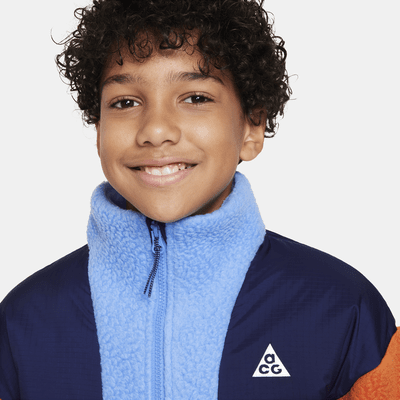 Chamarra holgada de cierre completo para niños talla grande Nike Sportswear ACG