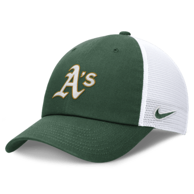 Gorra de rejilla Nike de la MLB ajustable para hombre Oakland Athletics Evergreen Club