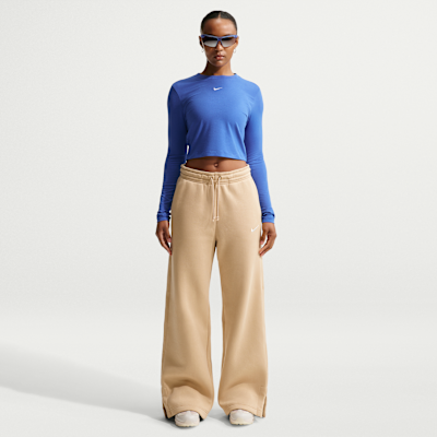 Playera de manga larga slim cropped para mujer Nike Sportswear Chill Knit