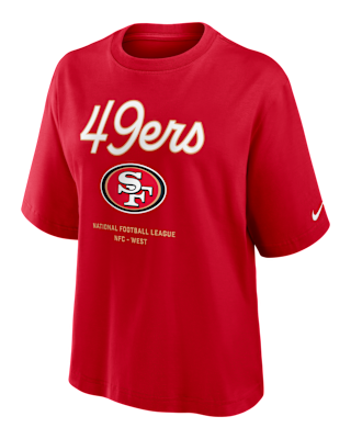 Женская футболка San Francisco 49ers Essential Script Boxy Nike NFL