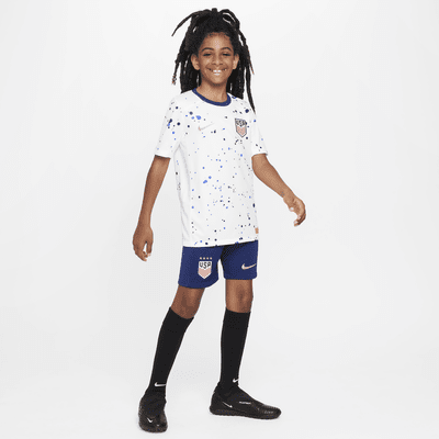 U.S. 2022/23 Stadium Home Big Kids' Nike Dri-FIT Soccer Shorts