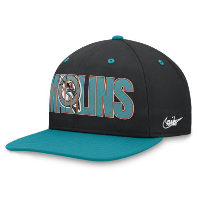 Gorra ajustable Nike MLB para hombre Florida Marlins Pro Cooperstown