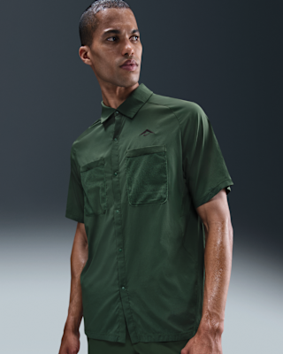 Мужские  Nike Trail Dri-FIT UV Button-Up Shirt для бега