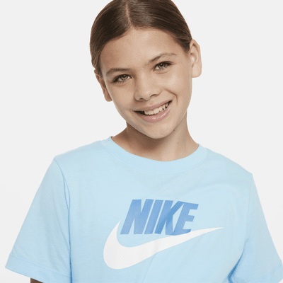 Playera de algodón para niños talla grande Nike Sportswear