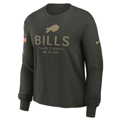 Buffalo Bills Salute to Service Sideline Women's Nike Dri-FIT NFL Long-Sleeve T-Shirt