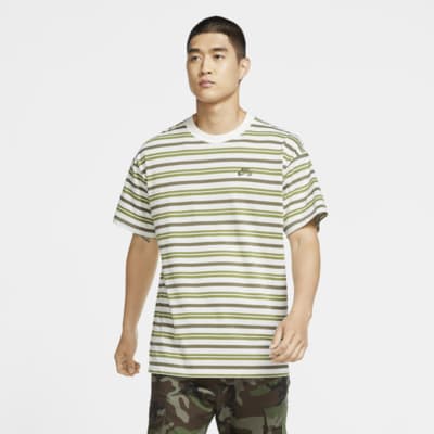 nike black striped t shirt