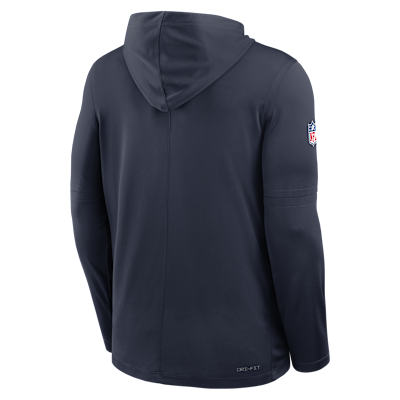 Chicago Bears Pure Fury Sideline Men's Nike Dri-FIT NFL Long-Sleeve Hooded Top