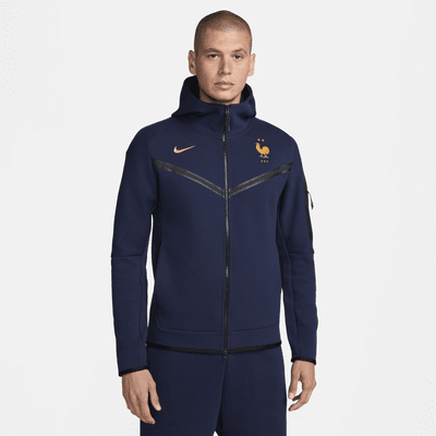 Hoodie de futebol com fecho completo Nike Tech Fleece Windrunner FFF para homem