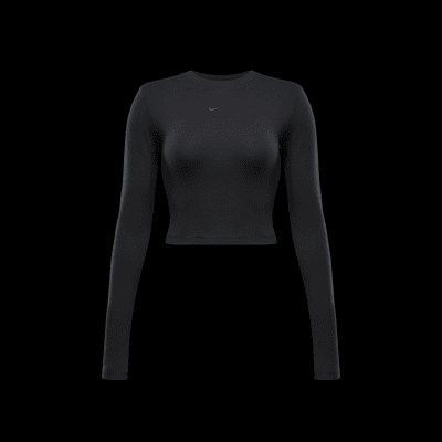 Crop top ajusté à manches longues Nike Sportswear Chill Knit pour femme