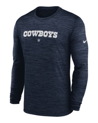 Dallas Cowboys Nike Dr-Fit Cotton Long Sleeve T-Shirt - Womens