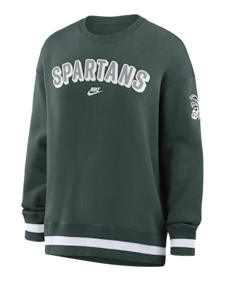 Женские  Michigan State Legacy Phoenix Nike College Oversized Pullover Crew