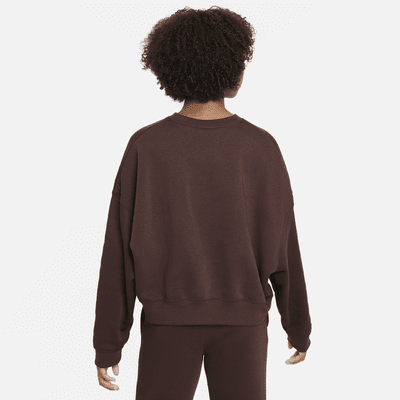 Nike Sportswear Big Kids' (Girls') Oversized Fleece Crew-Neck ...