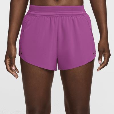 Short de running taille mi-haute avec sous-short intégré Dri-FIT ADV Nike AeroSwift 8 cm pour femme