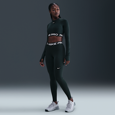 Nike Pro Women's Dri-FIT Cropped Long-Sleeve Top