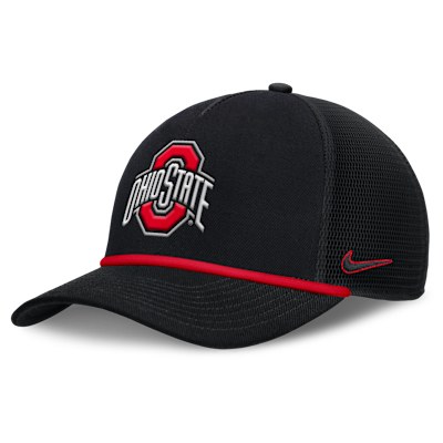 Ohio State Primetime Rise Men's Nike College Trucker Adjustable Hat