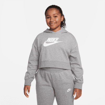 regional Consistente Descuidado Nike Sportswear Club Sudadera con capucha corta de tejido French terry  (Talla grande) - Niña. Nike ES