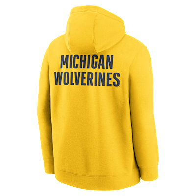 Michigan Club Basketball 2-Hit Men's Nike College Pullover Hoodie