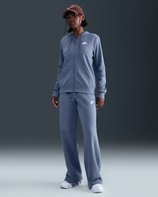 Женские  Nike Sportswear Club Fleece Mid-Rise Wide-Leg Sweatpants