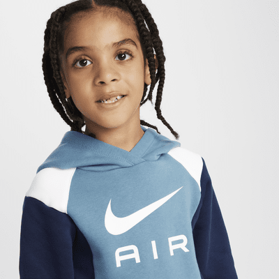 Conjunto de pants y sudadera sin cierre de tejido Fleece para preescolar Nike Air