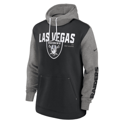 Las Vegas Raiders Color Block Men's Nike NFL Pullover Hoodie.