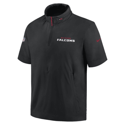 Atlanta Falcons Sideline Coach Men's Nike NFL 1/2-Zip Short-Sleeve Hooded Jacket