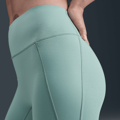 Damskie legginsy 7/8 z wysokim stanem i kieszeniami zapewniające średnie wsparcie Nike Universa