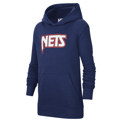 Brooklyn Nets Essential Older Kids' Nike NBA Fleece Pullover Hoodie