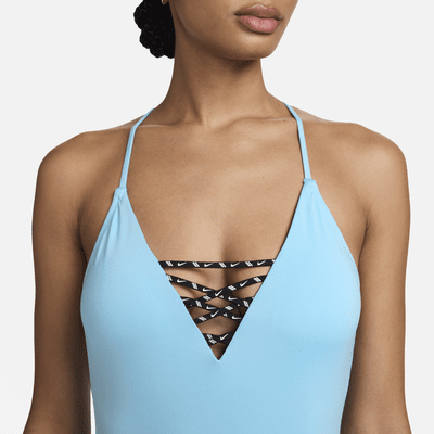 Costume intero incrociato sul retro Nike Swim Sneakerkini 2.0 – Donna