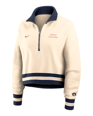 Женские  Auburn Legacy Nike College Cropped 1/4-Zip Crew