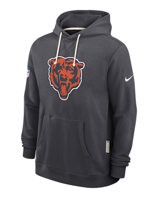 Мужское худи Chicago Bears Initial Home Sideline Nike Dri-FIT NFL Pullover Hoodie