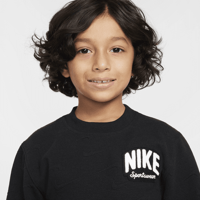 Nike Sportswear Powder Play Little Kids' 2-Piece Jacquard Crew Set