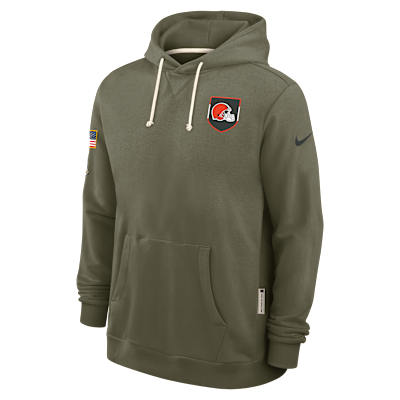 Cleveland Browns Salute to Service Sideline Dominant Force Men's Nike Dri-FIT NFL Pullover Hoodie