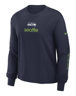 Женская футболка Seattle Seahawks Boxy Nike NFL Long-Sleeve